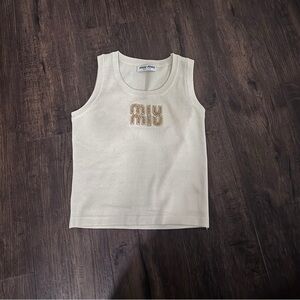 Miu Miu Cream Tank Top